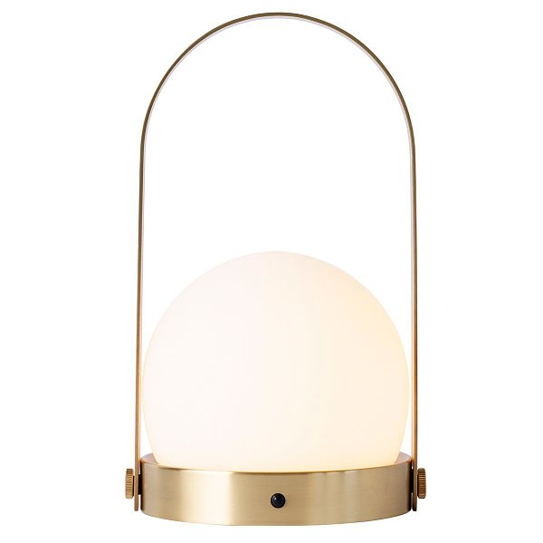 Carrie LED table lamp, brushed brass