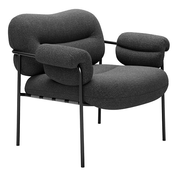 Bollo lounge chair,  Main Line Flax 28 - black