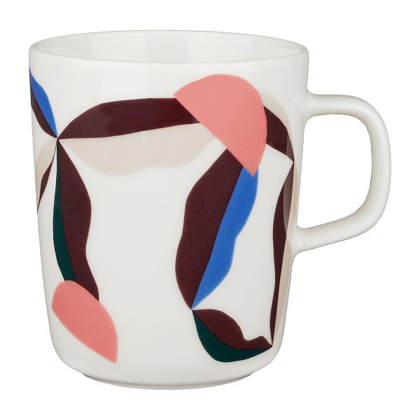 Oiva - Berry mug, 2,5 dl, white - blue - powder - red